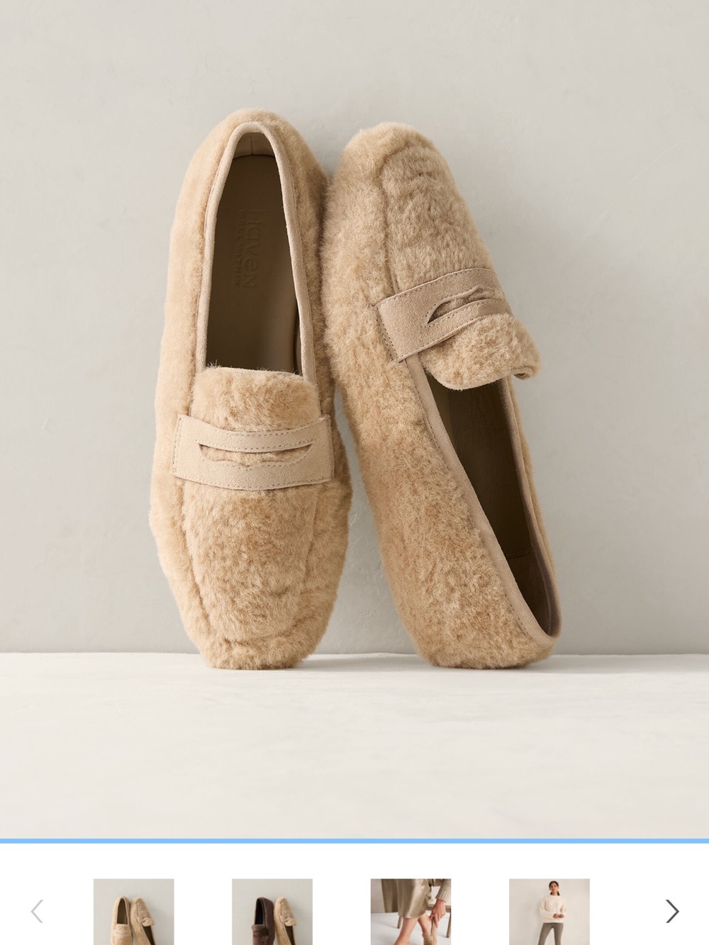 Haven Well Within Women’s Sherpa and Leather Moccasins, Size 10